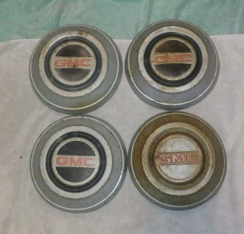 1967 1968 gmc pickup dog dish poverty hub cap set of 4