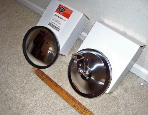 Convex mirrors, pair, stainless steel truck bus, rv mirror, 6&#034;,  new