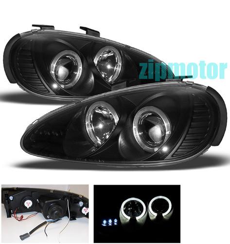 92-96 mazda mx-3 halo led projector headlight jdm black