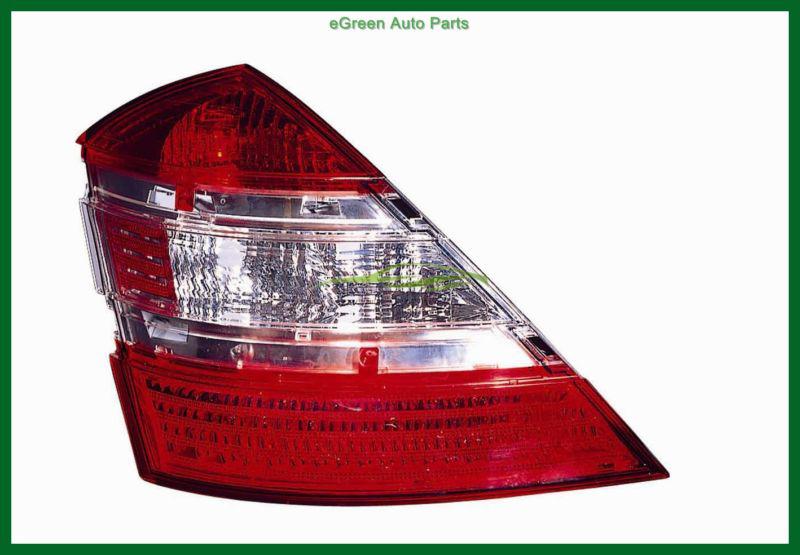 07-10 s-class tail light lamp left driver silver bezel