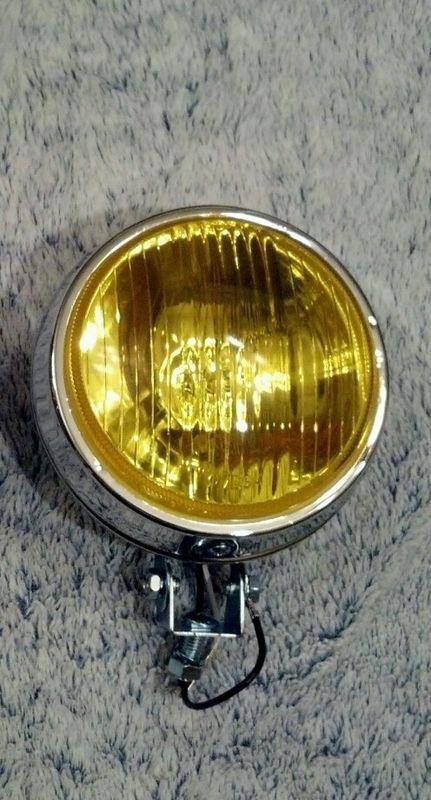 Bumper mount round amber glass fog lights vw bus bmw e30 e28 m3 gti rabbit ti r