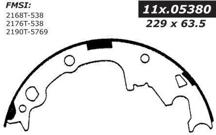 Centric 111.05380 brake pad or shoe, rear-new brake shoe-preferred