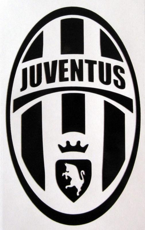 Black juventus vinyl decal 4" x 2 1/2 oval