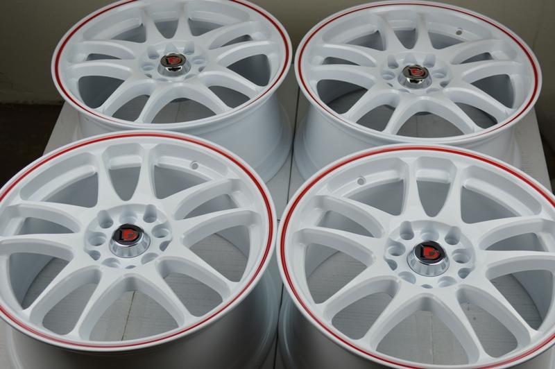 16 white rim accord sable talon eclipse fusion elantra galant legacy 5 lug wheel