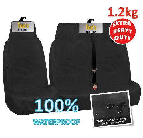 For ford transit custom 2013-on heavy duty waterproof black van seat covers 2+1