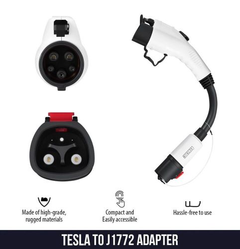 Lectron tesla j1772 adapter compatible with tesla high powered connector