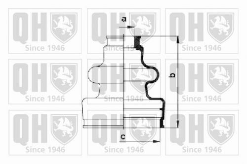 Cv joint boot fits peugeot 807 2.0 inner 2002 on c.v. driveshaft gaiter qh new