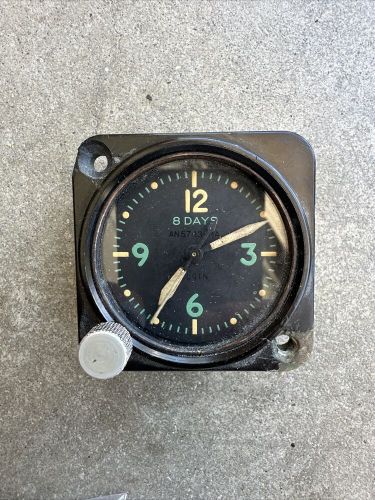 Elgin grade 562 8 jewel a-11 aircraft clock an5743-l2 part 2161 cockpit 8-days