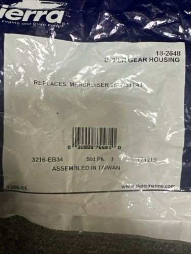 Sierra upper gear housing seal kit pn 18-2648 26-32511a1 new