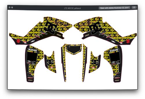 Fits ltz 400 2003 to 2008 graphic kit for suzuki ltz 400 sticker z400 decal