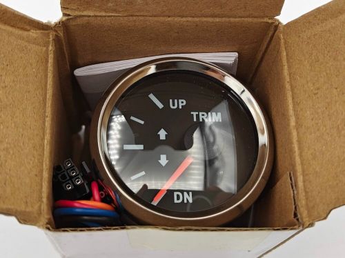 Black boat trim balance gauge meter ip67 with red backlight 52mm ship yacht new