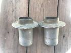 Boat inboard exhaust through hull pipe tips *1 pair* 3 inch chrome over bronze