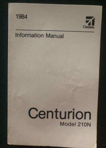 Cessna pilot information manual 210n centurion 1984