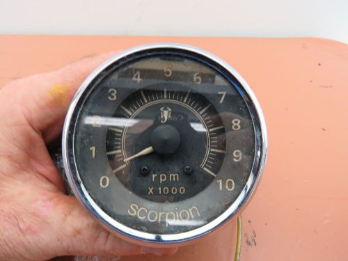 Vintage scorpion snowmobile tachometer gauge