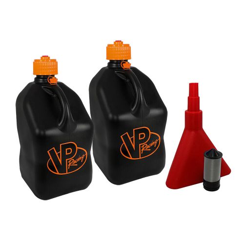 Vp fuel 2 pack v-twin square street bike race fuel jug race gas / funnel-filter