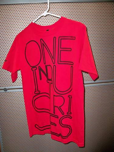 One industries neon red t-shirt tee (sm) *new*