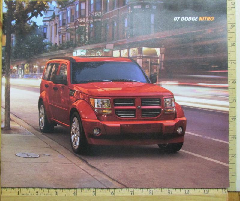 2007 07 dodge nitro sxt slt r/t sales brochure