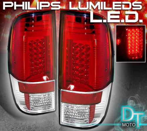 08-13 f250 f350 f450 f550 philips-led perform red clear tail lights left+right