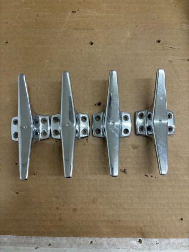 4 new heavy duty 6” galvanized dock cleats anchor boat