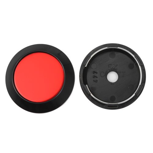 4pcs 70mm dia 6 clips car wheel tyre center hub caps covers black gloss red