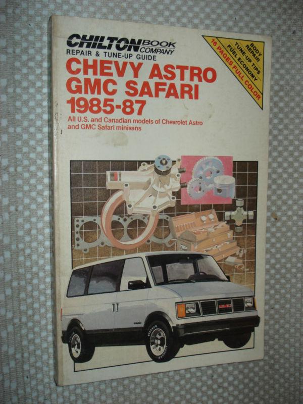 1985-1987 chevy gmc mini van shop manual service book safari astro 1986 chiltons