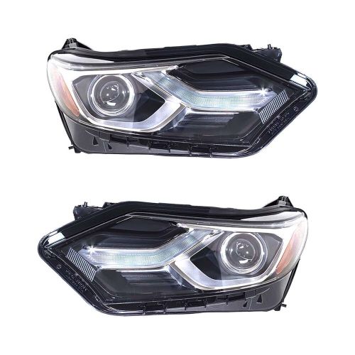 2 pcs tube projector headlight compatible with 2018-2021 chevrolet equinox 1.5l