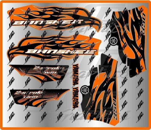 2008 yamaha banshee full graphic decal kit thick and high gloss holographic