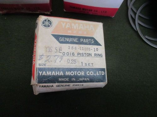 Yamaha yds3 yds5 piston &amp; rings set 0.25 over nos oem 156-11631-10 156-11601-10