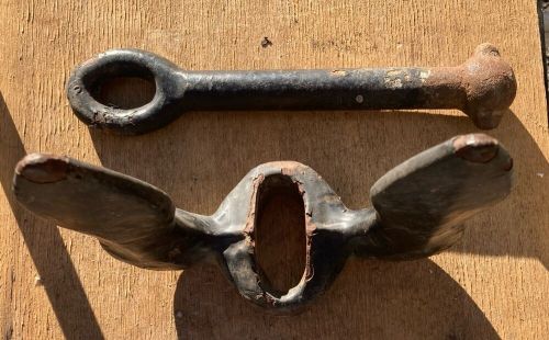 Vintage  10lb  boat anchor cast iron 2 flukes unbranded