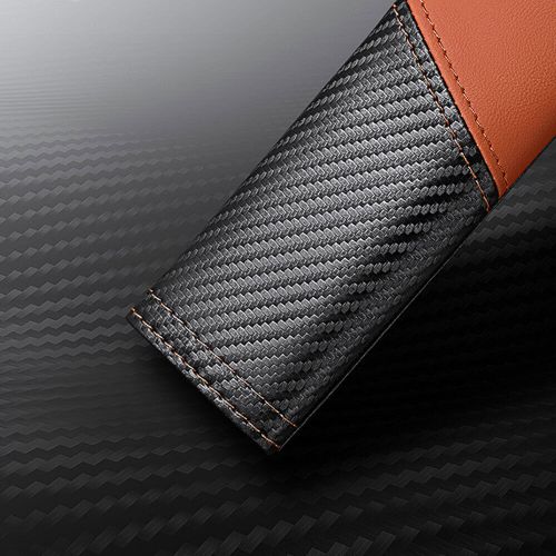 2pcs carbon fiber leather car safety seat belt shoulder pads cover  accessories