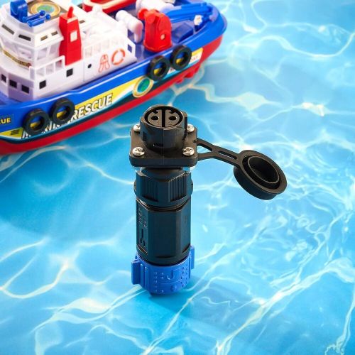 2 set trolling motor plug receptacle set marine boat power connector waterproof