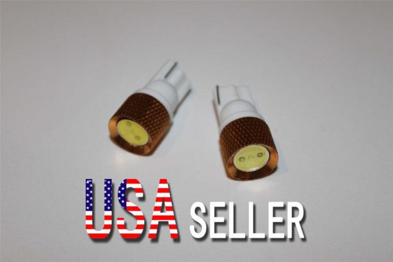 2pcs xenon t10 wedge high power 1.5w led light bulbs 192 168 194 2825 158 white