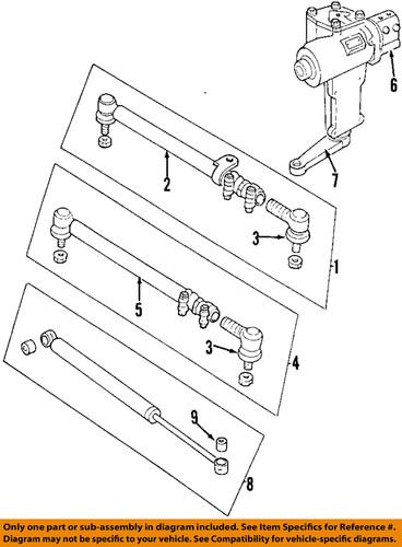 Land rover oem qek000050 steering tie rod end/tie rod