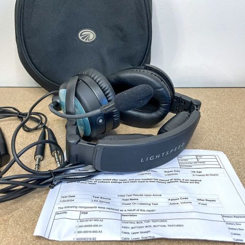 Factory refurbished lightspeed sierra anr bt aviation headset ga dual plug