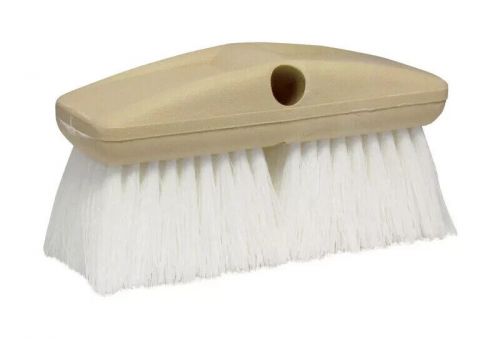 Star brite white polymer fiber scrub brush 1&#034;x8&#034;. ergonomic block #040010