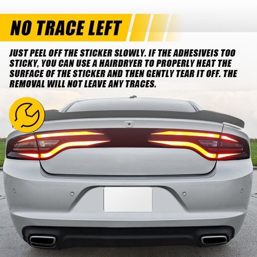 For charger 2015-2023 tail light race track rear overlay decal vinyl black d8