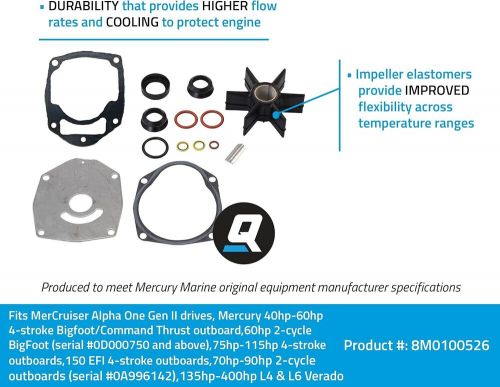 Quicksilver by mercury marine 8m0100526 water pump unspecified, unspecified