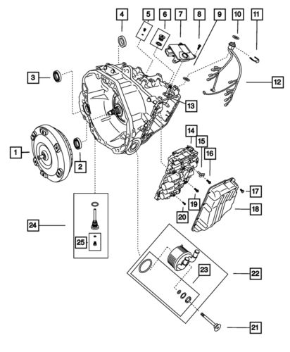 Genuine mopar torque - converter | mopar rl257487aa rl257487aa