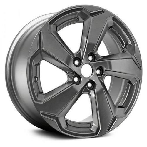 Wheel 18x7 alloy 5 angled spoke silver and black fits 21 rav4 3362943