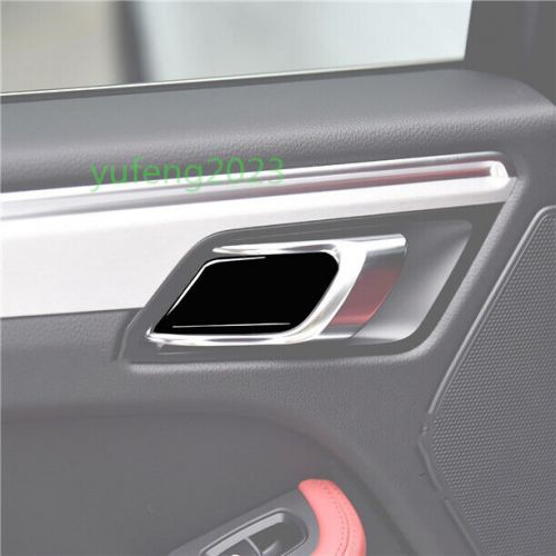 Piano black interior car door bowl decorative trim for porsche macan 2014-2021