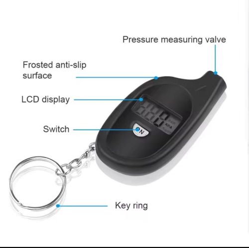 Accurate digital air pressure tire gauge 3-200 psi 4 setting for truck car bike