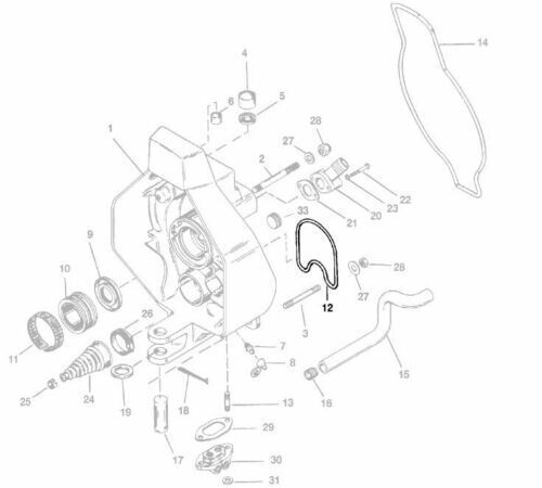 Mercruiser alpha/bravo exhaust y-pipe seal, replaces 41802, 9f-116-07