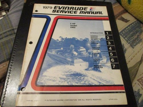 1979 evinrude 2 hp 2902  outboard motor service repair manual