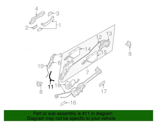 Genuine nissan cable 82512-5z000