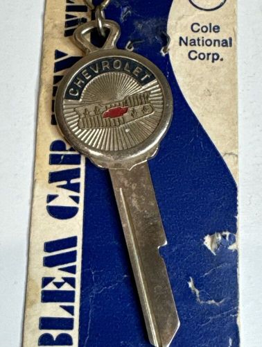 Vintage chevrolet key blank / 1970 / chevy / gm car / general motors /carded nos