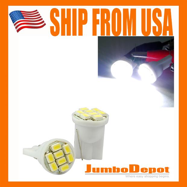 Us led t10 8 smd indicator side marker backup corner lamp bulb wedge brand new