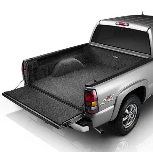 07-13 sierra oem carpet bed rug for 6'6" standard box gray w/ gmc logo 19171175