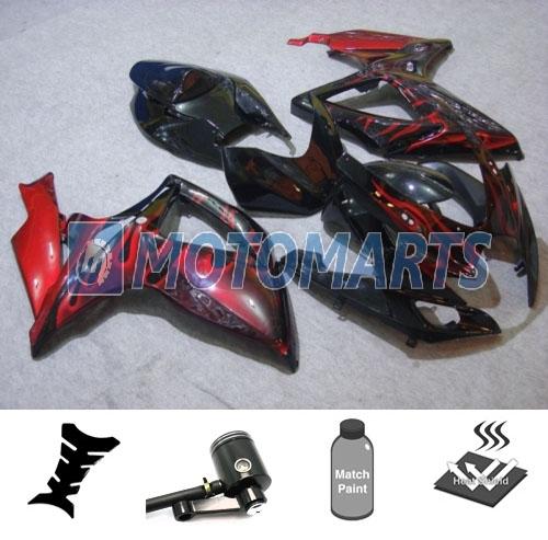 Bundle inj fairing w/ brake fluid pot for suzuki gsx r 600 750 k6 06 07 gsxr eac