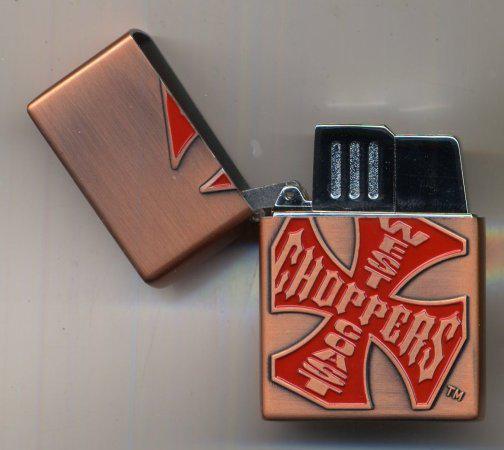 West coast choppers raised lettering red torch lighter!! motocycle s!!