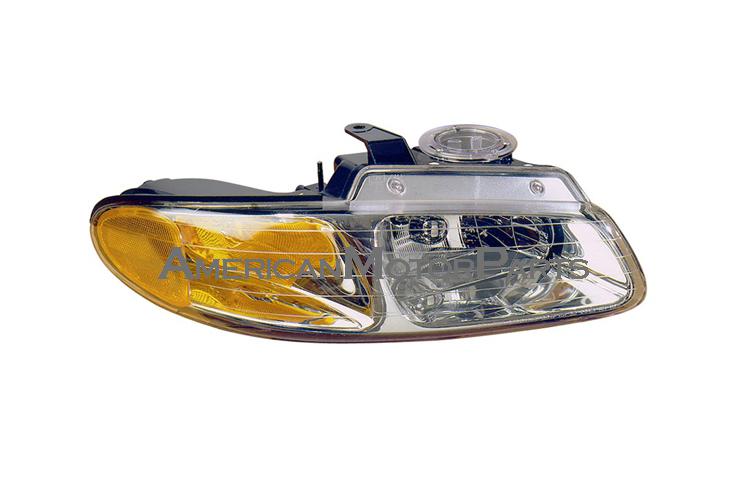 Right passenger side replacement headlight w/o quad lamp chrysler dodge plymouth